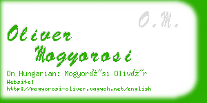oliver mogyorosi business card